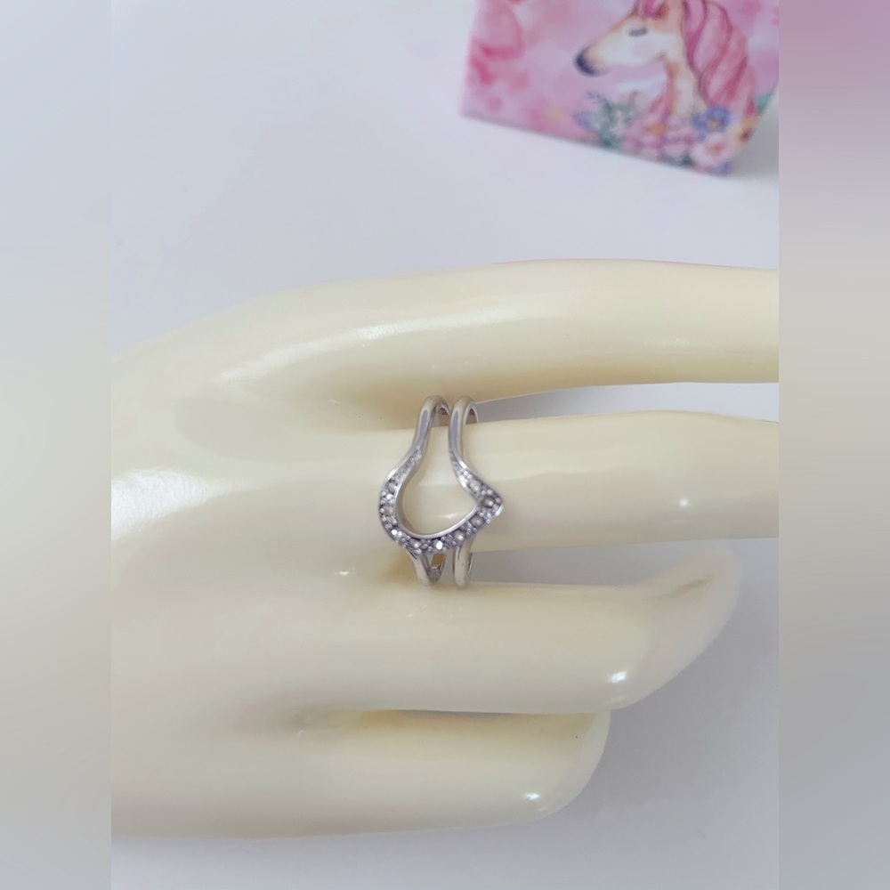 2pcs Elegant Silver Women's Ring 9 - image 4